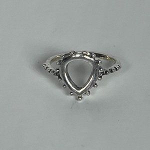 Y2K Diamond Shaped Silver Ring